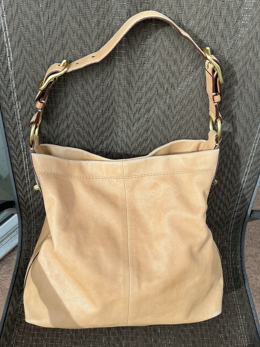 Coach Vintage Camel Tan Leather PEYTON Shoulder Bag 14502